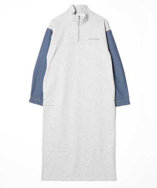 CONVERSE（コンバース）の「コンバース  AP デニムドッキングワンピース（ワンピース・レディース・グレー/ブラック・L/M）」の2枚目の写真