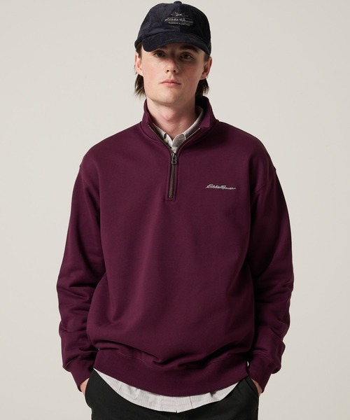 Eddie Bauer（エディーバウアー）の「シグネチャー スウェットシャツ クォータージップ（スウェット・メンズ・杢グレー/ブラック/ボルドー・XXL/XL/L/M）」の18枚目の写真