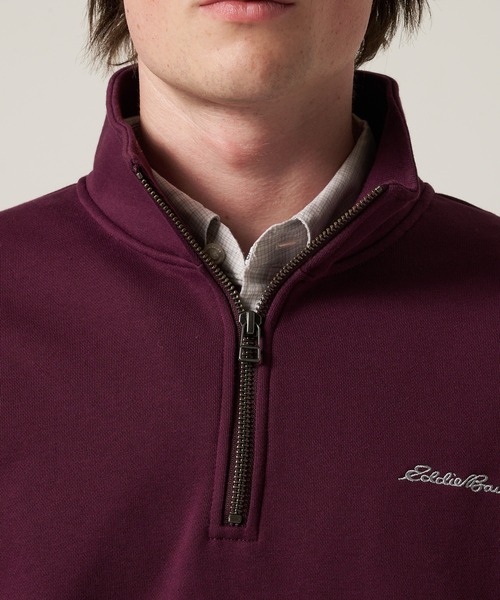 Eddie Bauer（エディーバウアー）の「シグネチャー スウェットシャツ クォータージップ（スウェット・メンズ・杢グレー/ブラック/ボルドー・XXL/XL/L/M）」の6枚目の写真