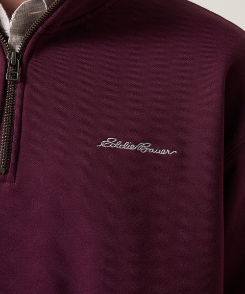 Eddie Bauer（エディーバウアー）の「シグネチャー スウェットシャツ クォータージップ（スウェット・メンズ・杢グレー/ブラック/ボルドー・XXL/XL/L/M）」の7枚目の写真
