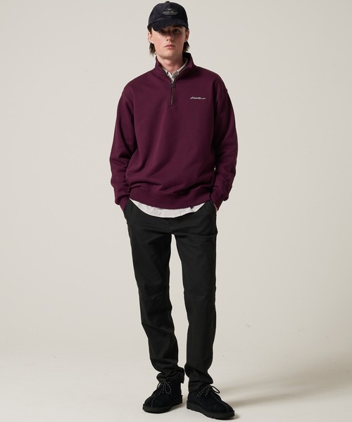 Eddie Bauer（エディーバウアー）の「シグネチャー スウェットシャツ クォータージップ（スウェット・メンズ・杢グレー/ブラック/ボルドー・XXL/XL/L/M）」の15枚目の写真