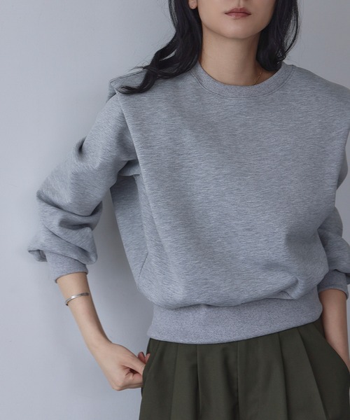 ELFRANK(エルフランク)の「変形ショルダー ダンボール プルオーバー スウェット(Tシャツ/カットソー・レディース・アイボリー/ブラック/グレー・M/L)」の10枚目の写真