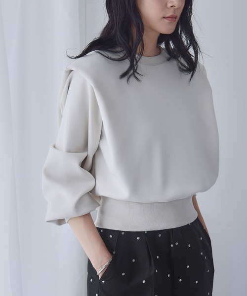 ELFRANK(エルフランク)の「変形ショルダー ダンボール プルオーバー スウェット(Tシャツ/カットソー・レディース・アイボリー/ブラック/グレー・M/L)」の22枚目の写真
