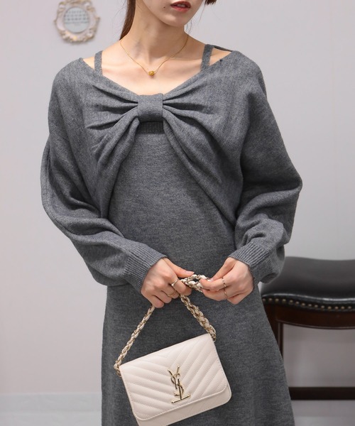 リボンキャミワンピアンサンブル リボンキャミワンピアンサンブル