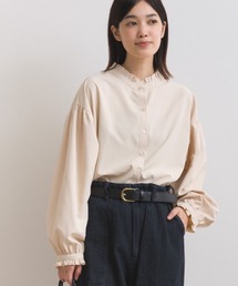 OMNES（オムネス）の「テックコットンフリル衿 袖シャツ長袖シャツブラウス（シャツ/ブラウス・レディース）」