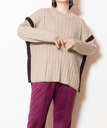 OSMOSIS | ワイドリブニットプルオーバー(ニット/セーター)