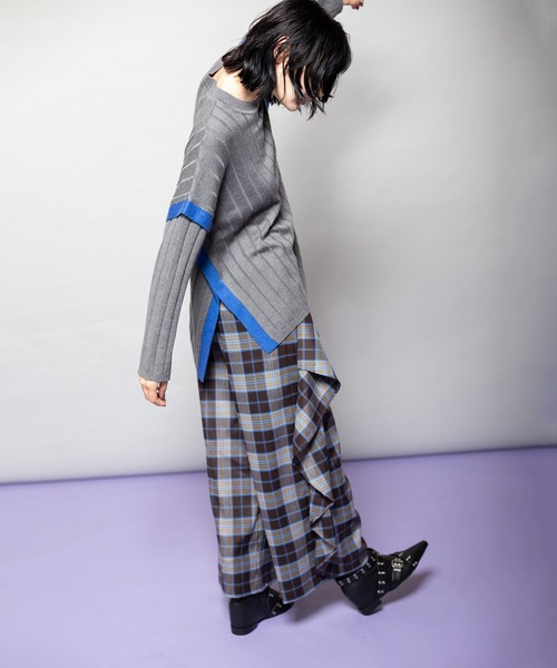 OSMOSIS（オズモーシス）の「ワイドリブニットプルオーバー（ニット/セーター・レディース・グレー/ブラック/ベージュ/ライトグリーン・ONE SIZE）」の11枚目の写真