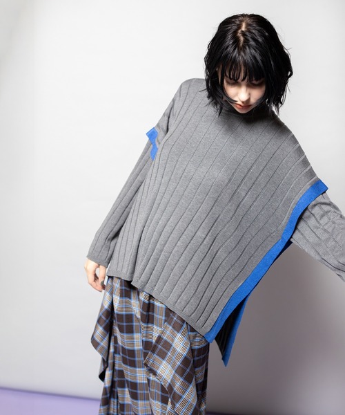 OSMOSIS（オズモーシス）の「ワイドリブニットプルオーバー（ニット/セーター・レディース・グレー/ブラック/ベージュ/ライトグリーン・ONE SIZE）」の16枚目の写真