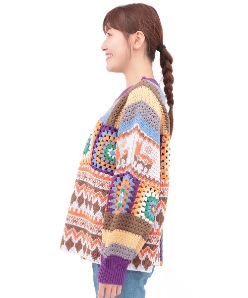 チチカカ（チチカカ）の「Rico パッチクロシェニットプルオーバー（ニット/セーター・レディース・カラフル・FREE）」の5枚目の写真
