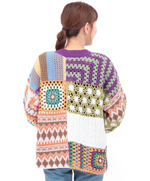 チチカカ（チチカカ）の「Rico パッチクロシェニットプルオーバー（ニット/セーター・レディース・カラフル・FREE）」の6枚目の写真