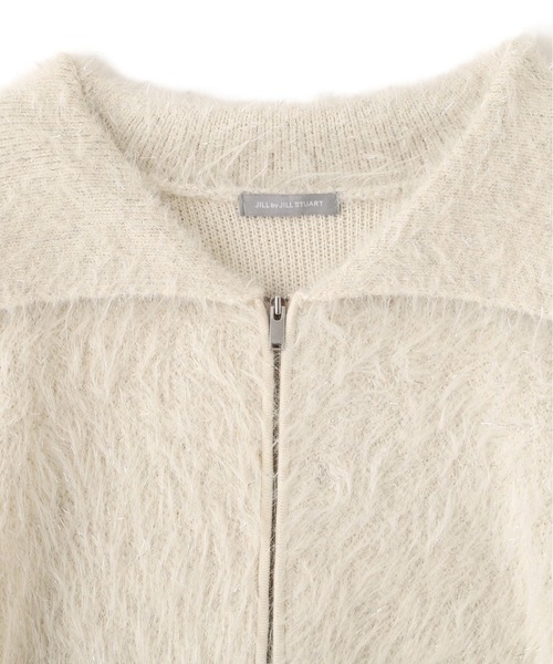 Kラメフェザービッグカラーニットブルゾン ラメフェザービッグカラーニットブルゾン | JILL by JILL STUART（ジル