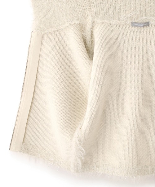 JILL by JILL STUART(ジルバイジルスチュアート)の「◇ラメフェザービッグカラーニットブルゾン(ニット/セーター・レディース・ホワイト/グリーン/グレー・FREE)」の13枚目の写真