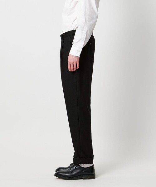 District（ディストリクト）の「＜District＞ウールギャバジン ウォッシュド ワイド 1プリーツパンツ（スラックス・メンズ・ブラック/ダークグレー・M/L/S/XL）」の8枚目の写真