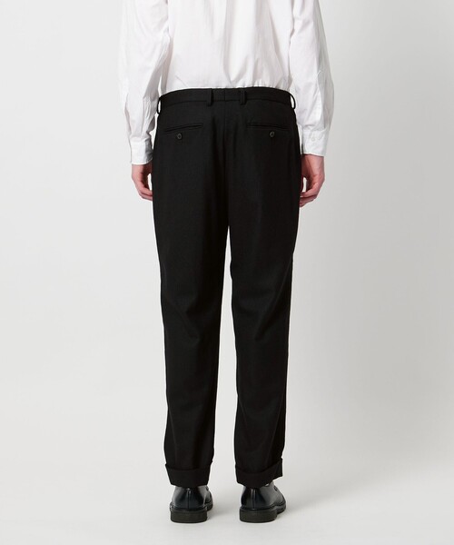 District（ディストリクト）の「＜District＞ウールギャバジン ウォッシュド ワイド 1プリーツパンツ（スラックス・メンズ・ブラック/ダークグレー・M/L/S/XL）」の9枚目の写真