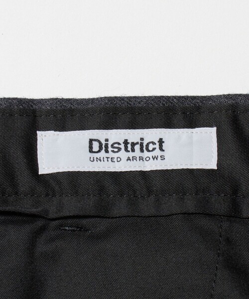 District＞ウールギャバジン ウォッシュド ワイド 1プリーツパンツ