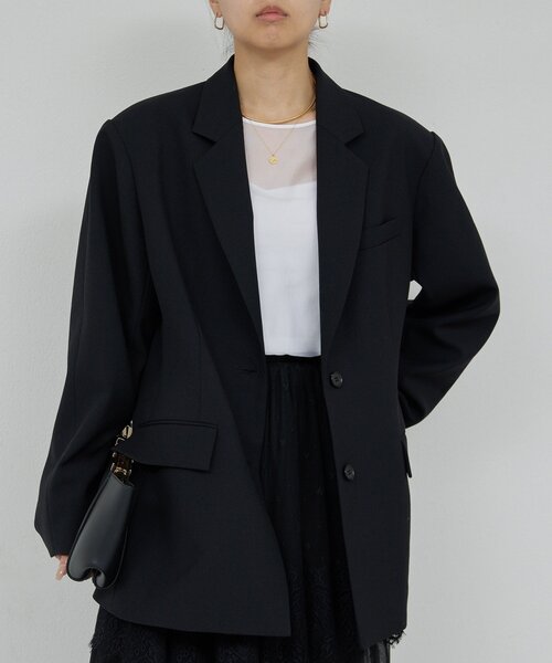 GALLARDAGALANTE(ガリャルダガランテ)の「【比留川游さんコラボ】ウエストシェイプジャケット(テーラードジャケット・レディース・ブラック/ネイビー・FREE)」の2枚目の写真