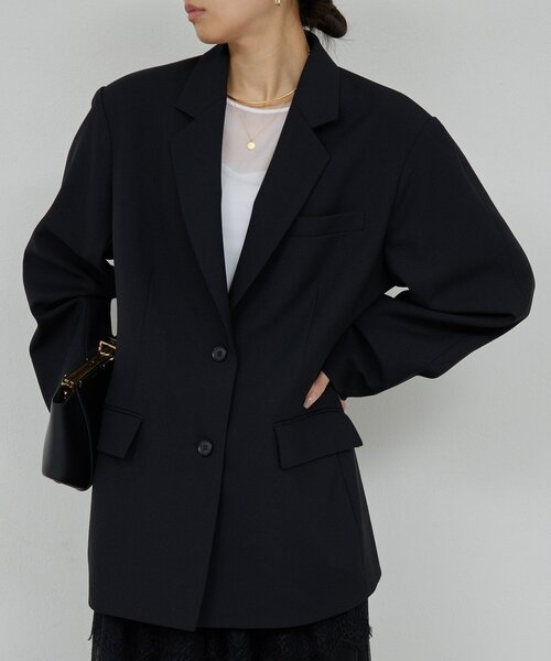 GALLARDAGALANTE(ガリャルダガランテ)の「【比留川游さんコラボ】ウエストシェイプジャケット(テーラードジャケット・レディース・ブラック/ネイビー・FREE)」の7枚目の写真