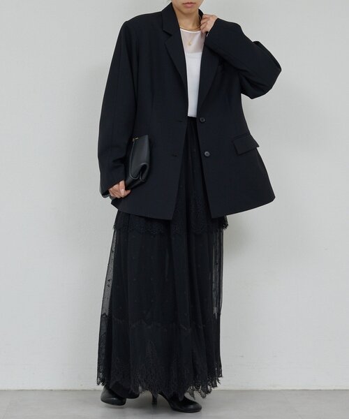 GALLARDAGALANTE(ガリャルダガランテ)の「【比留川游さんコラボ】ウエストシェイプジャケット(テーラードジャケット・レディース・ブラック/ネイビー・FREE)」の9枚目の写真