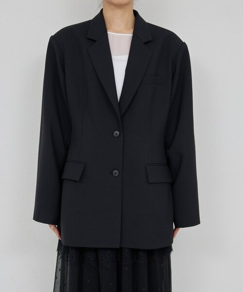 GALLARDAGALANTE(ガリャルダガランテ)の「【比留川游さんコラボ】ウエストシェイプジャケット(テーラードジャケット・レディース・ブラック/ネイビー・FREE)」の13枚目の写真