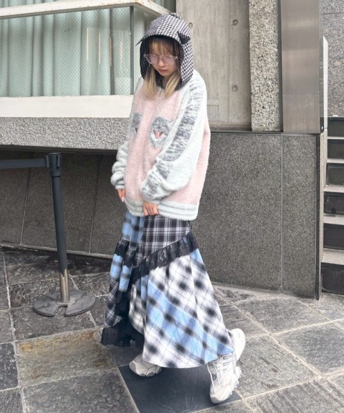 Candy Stripper（キャンディストリッパー）の「LACE CHECK スカート（スカート・レディース・レッド/ライトブルー/イエロー・FREE）」の17枚目の写真