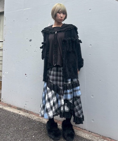 Candy Stripper（キャンディストリッパー）の「LACE CHECK スカート（スカート・レディース・レッド/ライトブルー/イエロー・FREE）」の19枚目の写真