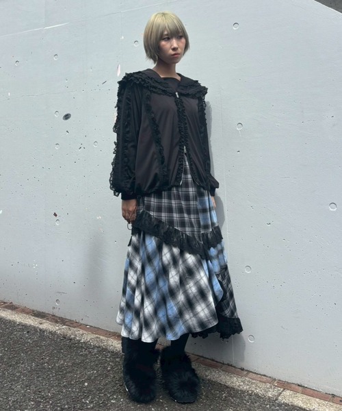 Candy Stripper（キャンディストリッパー）の「LACE CHECK スカート（スカート・レディース・レッド/ライトブルー/イエロー・FREE）」の20枚目の写真