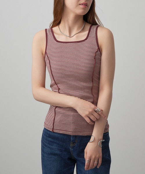 MILLER(ミラー)の「【Robert P. Miller】リブスクエアタンク RM261-2262(タンクトップ・レディース・ブルー/アイボリー/ブラック/イエロー/ブラウン/レッド/グリーン/その他6/レッド系その他2/マルチ/その他3/その他4/その他2/その他5/ネイビー/ライトグレー・FREE)」の14枚目の写真