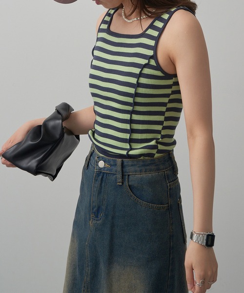 MILLER(ミラー)の「【Robert P. Miller】リブスクエアタンク RM261-2262(タンクトップ・レディース・ブルー/アイボリー/ブラック/イエロー/ブラウン/レッド/グリーン/その他6/レッド系その他2/マルチ/その他3/その他4/その他2/その他5/ネイビー/ライトグレー・FREE)」の15枚目の写真