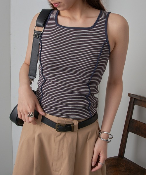 MILLER(ミラー)の「【Robert P. Miller】リブスクエアタンク RM261-2262(タンクトップ・レディース・ブルー/アイボリー/ブラック/イエロー/ブラウン/レッド/グリーン/その他6/レッド系その他2/マルチ/その他3/その他4/その他2/その他5/ネイビー/ライトグレー・FREE)」の16枚目の写真