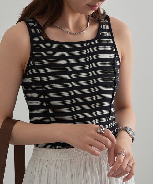 MILLER(ミラー)の「【Robert P. Miller】リブスクエアタンク RM261-2262(タンクトップ・レディース・ブルー/アイボリー/ブラック/イエロー/ブラウン/レッド/グリーン/その他6/レッド系その他2/マルチ/その他3/その他4/その他2/その他5/ネイビー/ライトグレー・FREE)」の21枚目の写真
