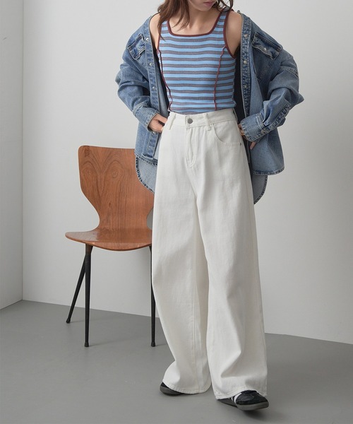 MILLER(ミラー)の「【Robert P. Miller】リブスクエアタンク RM261-2262(タンクトップ・レディース・ブルー/アイボリー/ブラック/イエロー/ブラウン/レッド/グリーン/その他6/レッド系その他2/マルチ/その他3/その他4/その他2/その他5/ネイビー/ライトグレー・FREE)」の19枚目の写真