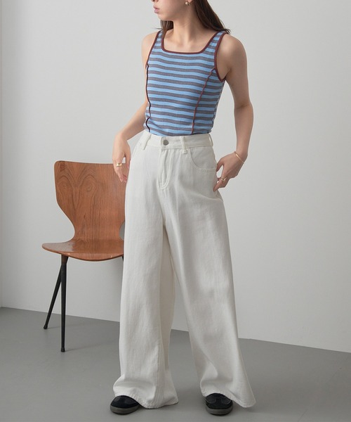 MILLER(ミラー)の「【Robert P. Miller】リブスクエアタンク RM261-2262(タンクトップ・レディース・ブルー/アイボリー/ブラック/イエロー/ブラウン/レッド/グリーン/その他6/レッド系その他2/マルチ/その他3/その他4/その他2/その他5/ネイビー/ライトグレー・FREE)」の18枚目の写真