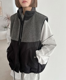 PILIT（ピリット）の「ボア切替 中綿ベスト（その他アウター）」