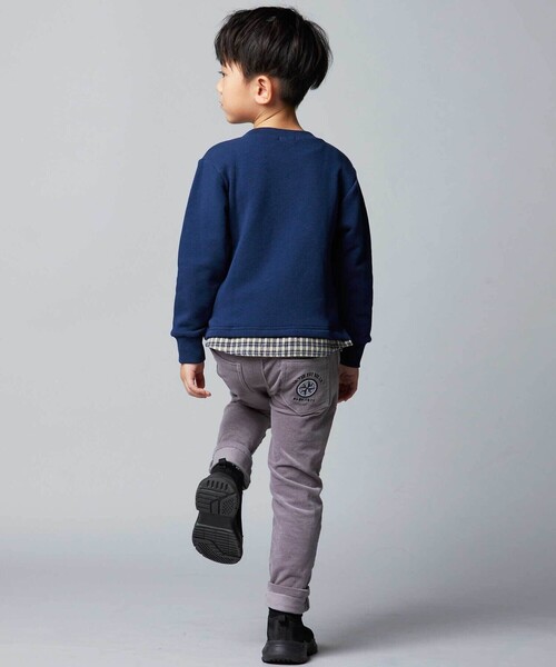 BeBe（ベベ）の「リブレスコールコンパス刺しゅうロングパンツ（その他パンツ・キッズ・ネイビー/グレー・120cm/130cm/140cm/150cm/110cm）」の4枚目の写真