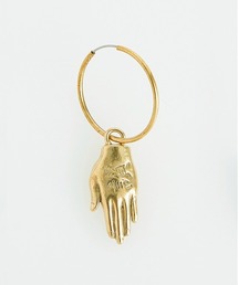 MILLION CARATS(ミリオンカラッツ)の強運×ユーモア《Aquvii》手相の線を刻んだ“Palmistry Earring Pierce”日常にちょっとした遊び心をプラスする、アンティークライクな存在感ギフトにも自分用にも、身につけるたび気分を上げるユニセックスアクセサリー(ピアス(片耳用))