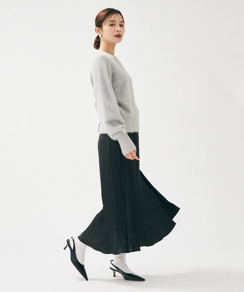 UNTITLED(アンタイトル)の「【ふわふわニット/前後2WAY】フォックスカシミヤカーディガン(カーディガン/ボレロ・レディース・ライトグレー/ライトグリーン/ブラウン系/ナチュラル・00/02/04/44/48)」の10枚目の写真