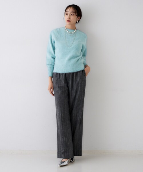 UNTITLED(アンタイトル)の「【ふわふわニット/前後2WAY】フォックスカシミヤカーディガン(カーディガン/ボレロ・レディース・ライトグレー/ライトグリーン/ブラウン系/ナチュラル・00/02/04/44/48)」の17枚目の写真