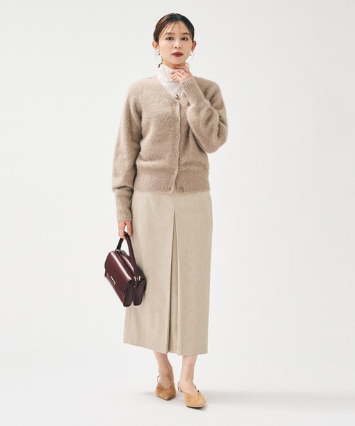 UNTITLED(アンタイトル)の「【ふわふわニット/前後2WAY】フォックスカシミヤカーディガン(カーディガン/ボレロ・レディース・ライトグレー/ライトグリーン/ブラウン系/ナチュラル・00/02/04/44/48)」の20枚目の写真