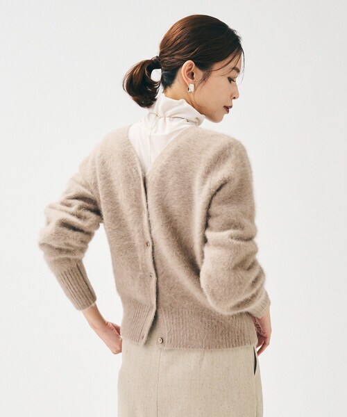 UNTITLED(アンタイトル)の「【ふわふわニット/前後2WAY】フォックスカシミヤカーディガン(カーディガン/ボレロ・レディース・ライトグレー/ライトグリーン/ブラウン系/ナチュラル・00/02/04/44/48)」の22枚目の写真
