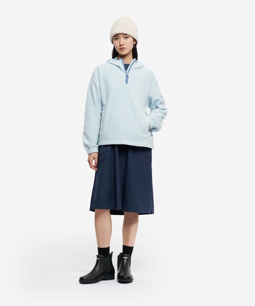 AIGLE（エーグル）の「ポーラーテック ハーフジップフリースパーカー / POLARTEC THERMAL PRO（パーカー・レディース・ライトブルー/ホワイト・36/38）」の14枚目の写真