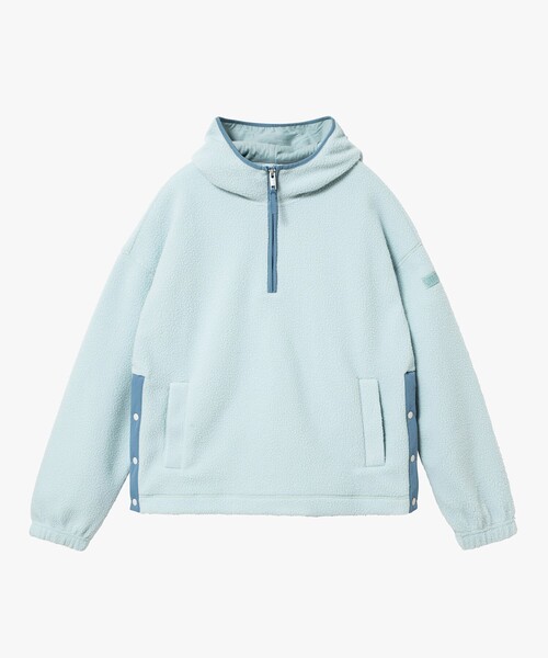 AIGLE（エーグル）の「ポーラーテック ハーフジップフリースパーカー / POLARTEC THERMAL PRO（パーカー・レディース・ライトブルー/ホワイト・36/38）」の21枚目の写真