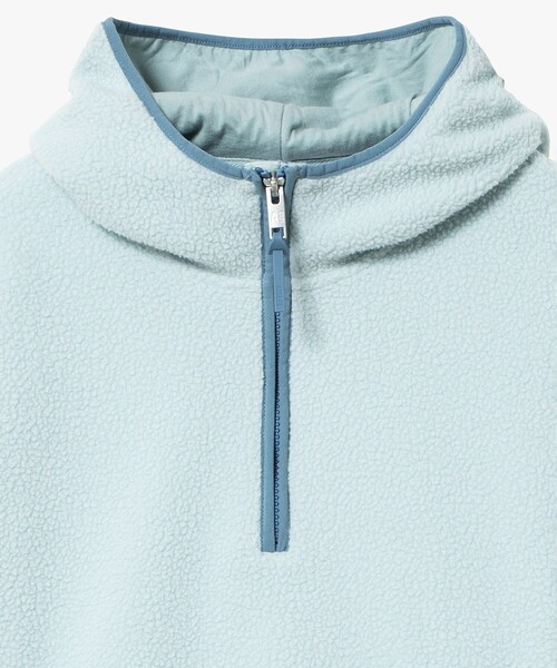 AIGLE（エーグル）の「ポーラーテック ハーフジップフリースパーカー / POLARTEC THERMAL PRO（パーカー・レディース・ライトブルー/ホワイト・36/38）」の22枚目の写真