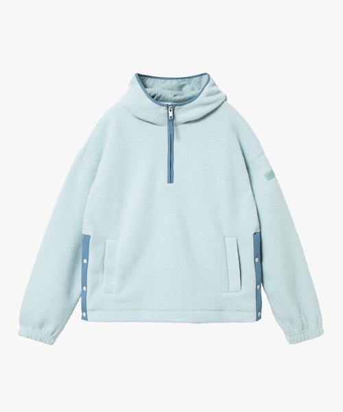 AIGLE（エーグル）の「ポーラーテック ハーフジップフリースパーカー / POLARTEC THERMAL PRO（パーカー・レディース・ライトブルー/ホワイト・36/38）」の9枚目の写真