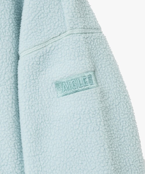 AIGLE（エーグル）の「ポーラーテック ハーフジップフリースパーカー / POLARTEC THERMAL PRO（パーカー・レディース・ライトブルー/ホワイト・36/38）」の13枚目の写真