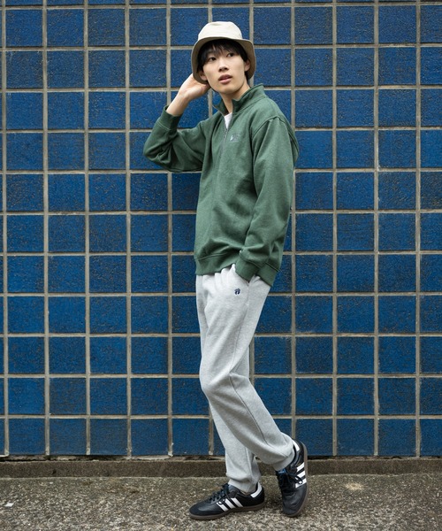 HANGTEN(ハンテン)の「【HANGTEN/ハンテン】起毛ハーフZIPトレーナー/スウェット 長袖 スタンドカラー ハイネック ジップアップ カジュアル ストリート アメカジ スポーツ アウトドア(スウェット・メンズ・ネイビー/ダークグリーン/グレー/ブラック・LARGE/X-LARGE/MEDIUM)」の19枚目の写真