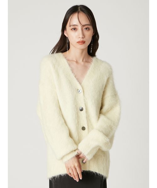 FRAY I.D（フレイアイディー）の「スーリーアルパカＶネックカーディガン（カーディガン/ボレロ・レディース・イエロー/アイボリー/ブルー・F）」の7枚目の写真