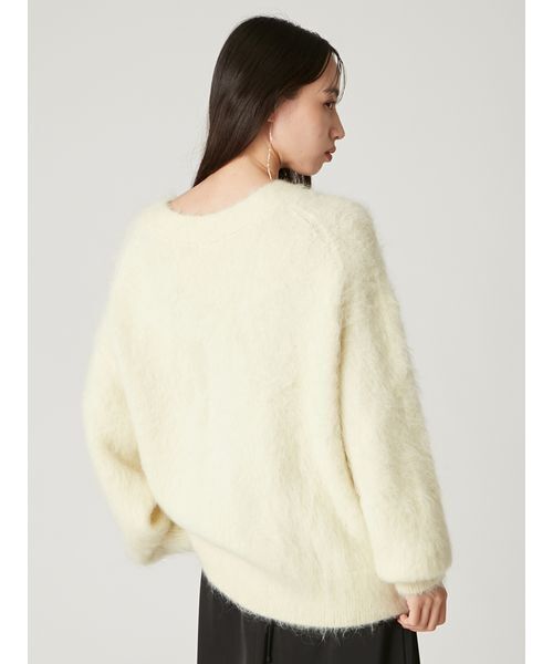 FRAY I.D（フレイアイディー）の「スーリーアルパカＶネックカーディガン（カーディガン/ボレロ・レディース・イエロー/アイボリー/ブルー・F）」の8枚目の写真