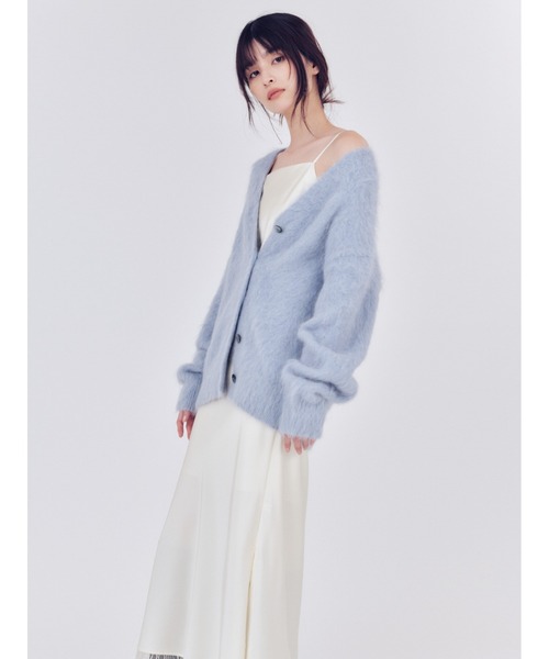 FRAY I.D（フレイアイディー）の「スーリーアルパカＶネックカーディガン（カーディガン/ボレロ・レディース・イエロー/アイボリー/ブルー・F）」の5枚目の写真