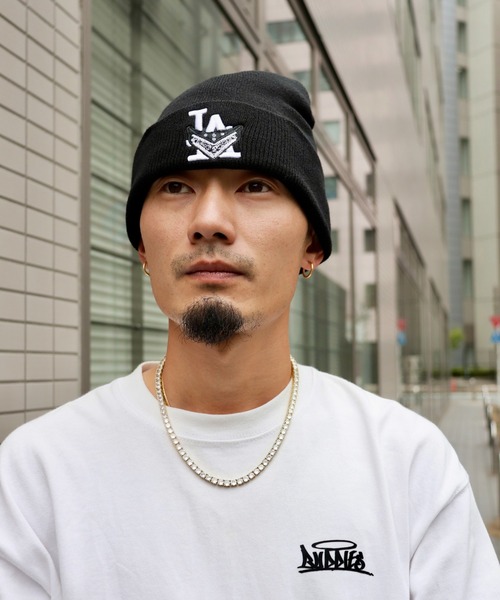 GANGSTAR ビーニー ニット帽 HIPHOP ヒップホップ(BDS)（ニット
