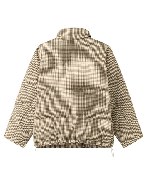 AMAJI（アマジ）の「チェック柄 中綿ダウンジャケット（ダウンジャケット/コート・レディース・ベージュ・MEDIUM/LARGE）」の4枚目の写真